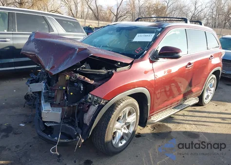 2016 Toyota Highlander Limited V6 z USA, uszkodzony, nr VIN 5TDDKRFH5GS302792